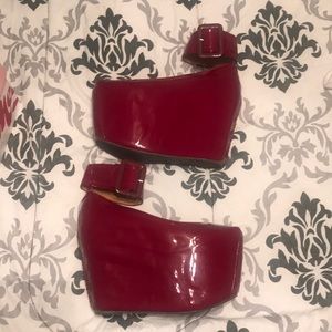 Jeffrey Campbell Pointe In Dark Red